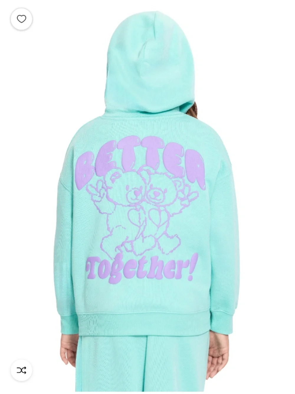 Way To Celebrate Girls Surfside Blue Graphic Hoodie Size XS (4/5) NWT